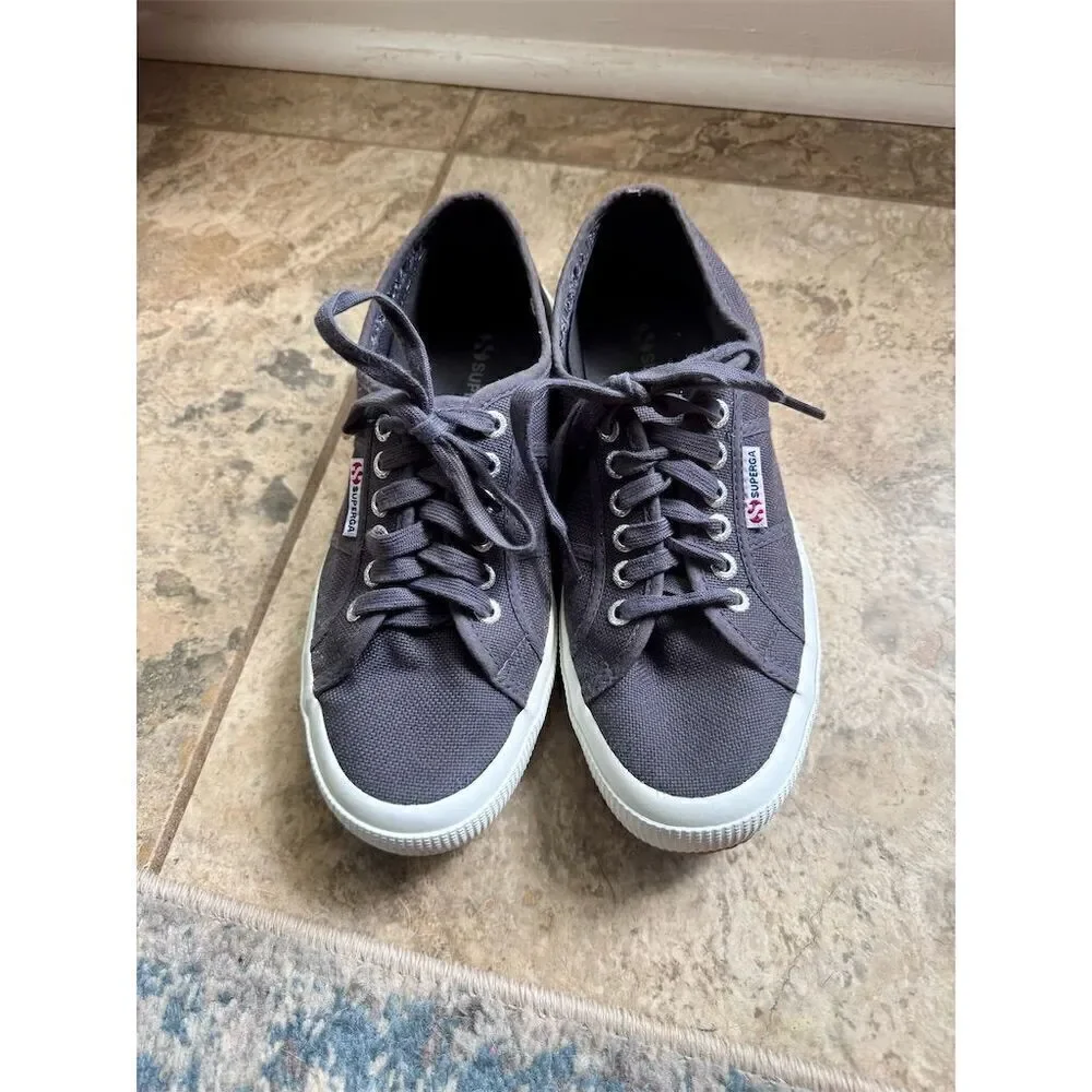 Superga 2750 Cotu Classic Canvas Sneakers Dark Gray Unisex Size 6.5 Casual Shoes - Picture 4 of 8